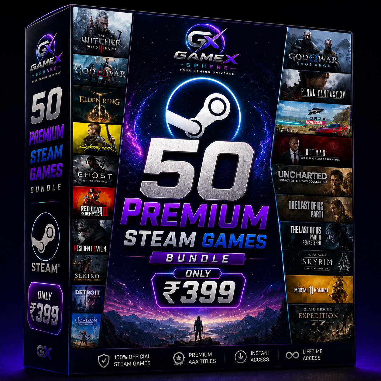 GameX Sphere 50 Premium Steam Games Bundle